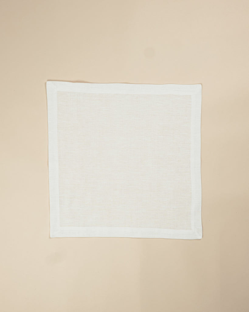 Plain white napkin